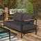 Flash Furniture Black Teak Accented Loveseat with Cushions GM-201027-2S-CH-GG - alternate 1